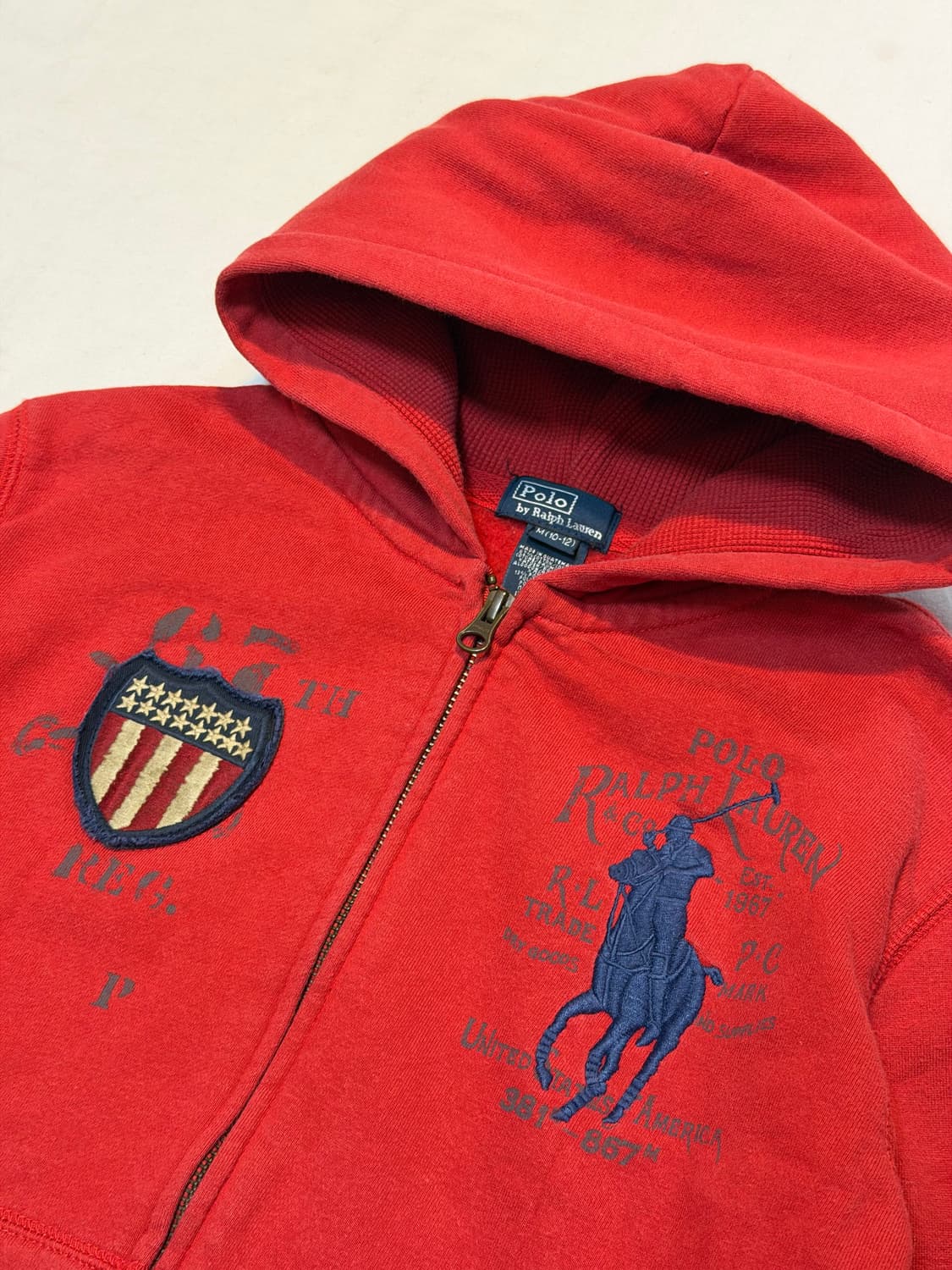 폴로 랄프로렌 빅포니 치프키프 성조기 후드집업 레드 상품이미지2