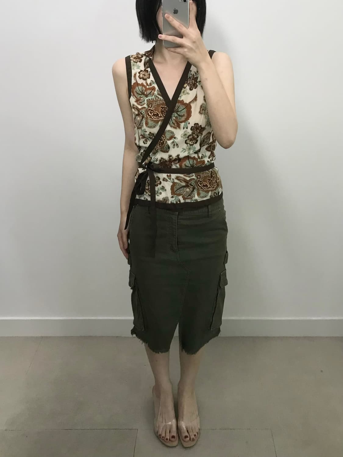 빈티지 오리엔탈 랩 블라우스 상품이미지1