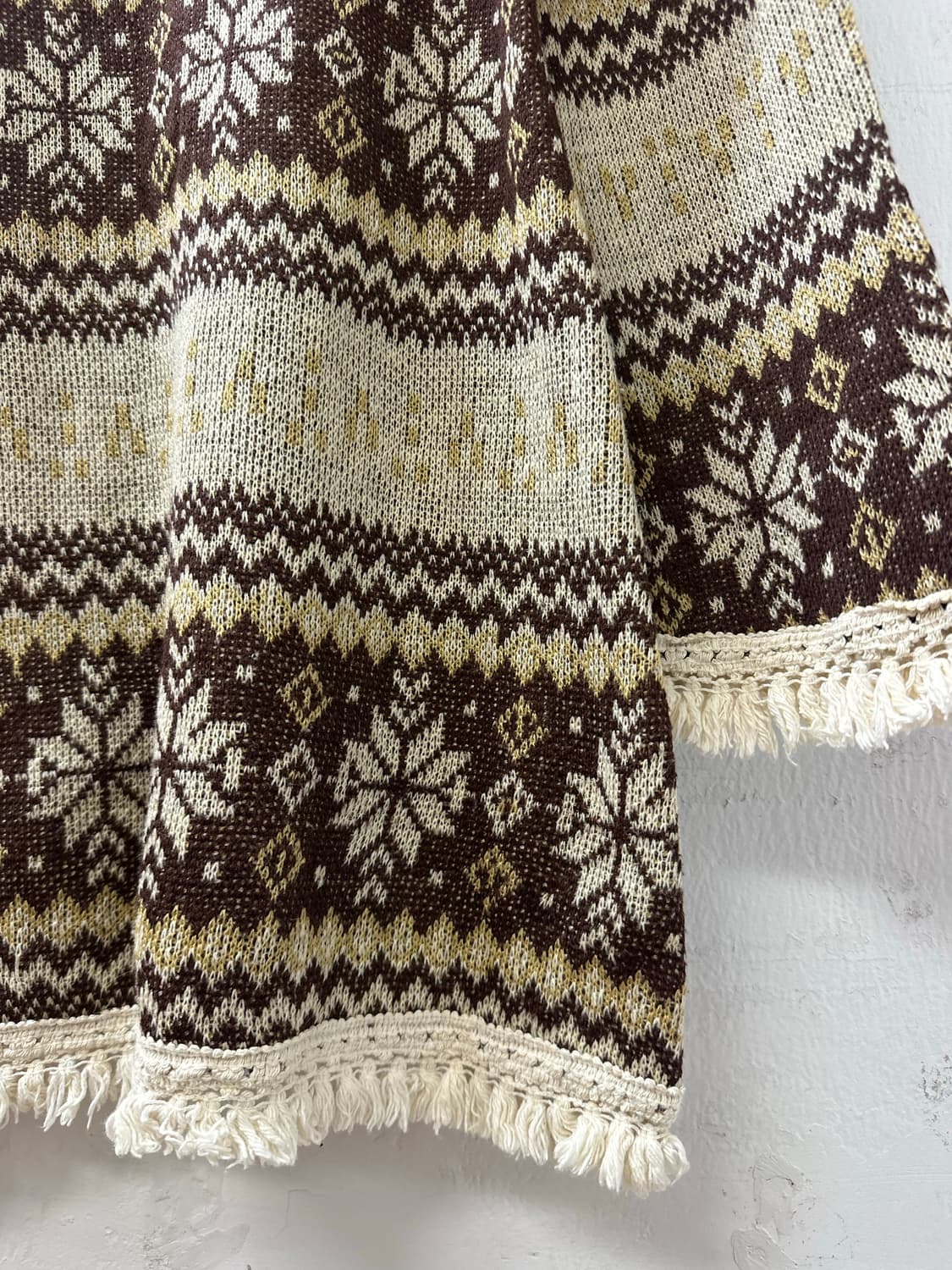 빈티지 노르딕 눈꽃 후드 니트 원피스 상품이미지6