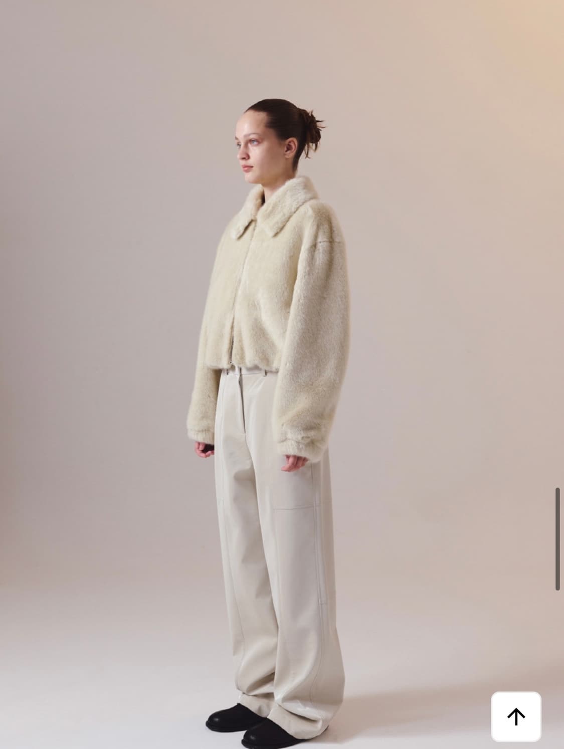 안사일런스 에코 퍼 점퍼 BEIGE S사이즈 상품이미지6