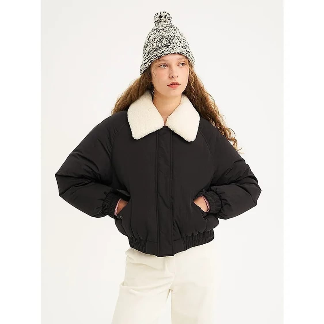 정가 498000) 올리브데올리브 퍼카라 구스 다운 점퍼 블루종 패딩 상품이미지1