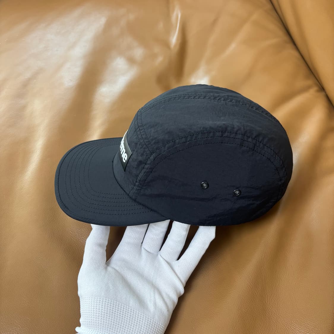 슈프림 캠프캡 모자 박스로고  블랙 상품이미지4