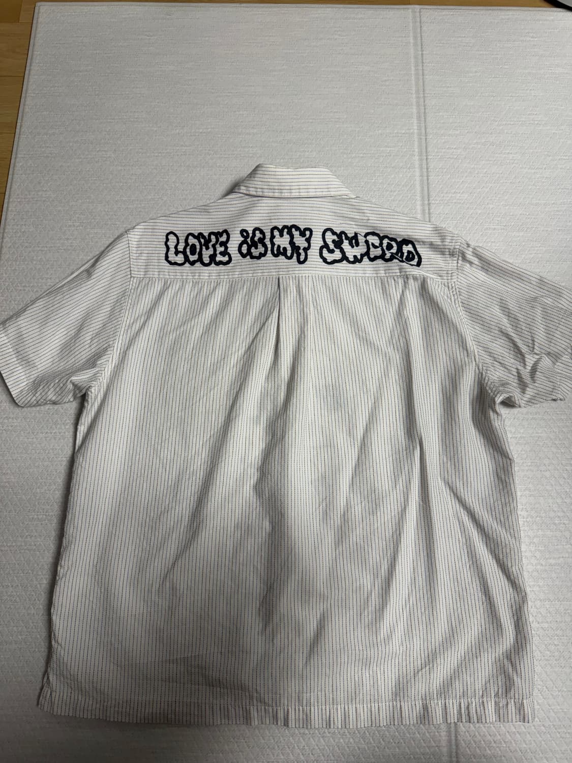 Lores 럭키 스트라이프 반팔 셔츠 화이트 상품이미지4