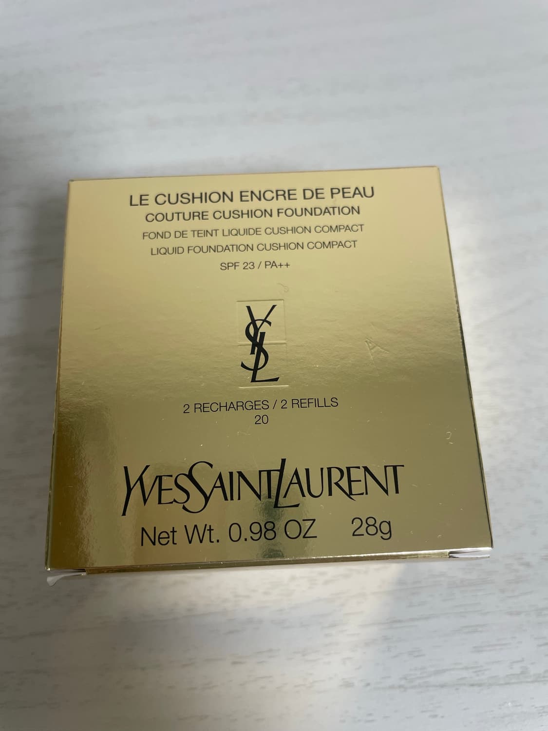 입생로랑 엉크르 드 뽀 꾸뛰르 쿠션 파운데이션 20호 리필 2개 상품이미지1