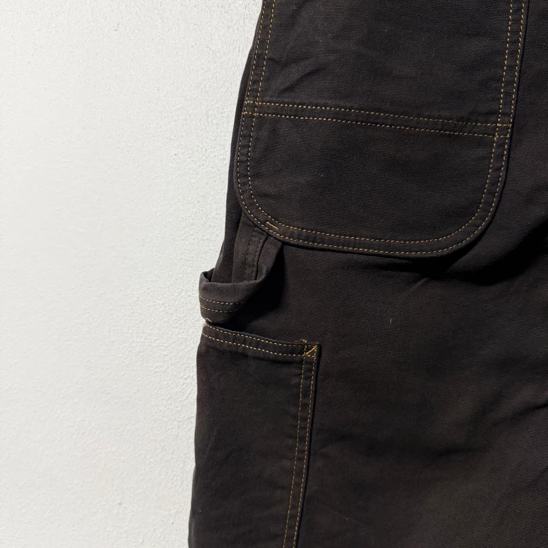 칼하트 릴렉스 핏 원 포인트 카펜터 디테일 와이드 쇼츠 팬츠 브라운 상품이미지6