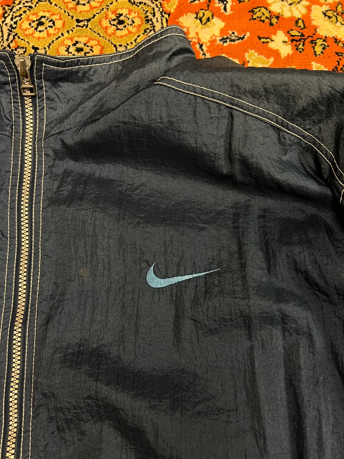 [L] NIKE 나이키 빈티지 올드스쿨 윈드브레이커 블루 상품이미지4