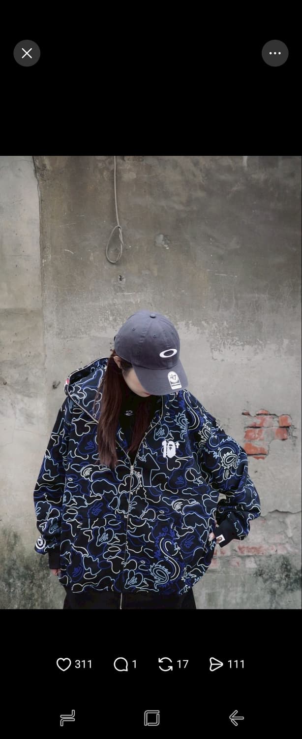 베이프 x 88rising 샤크후드 M 상품이미지6