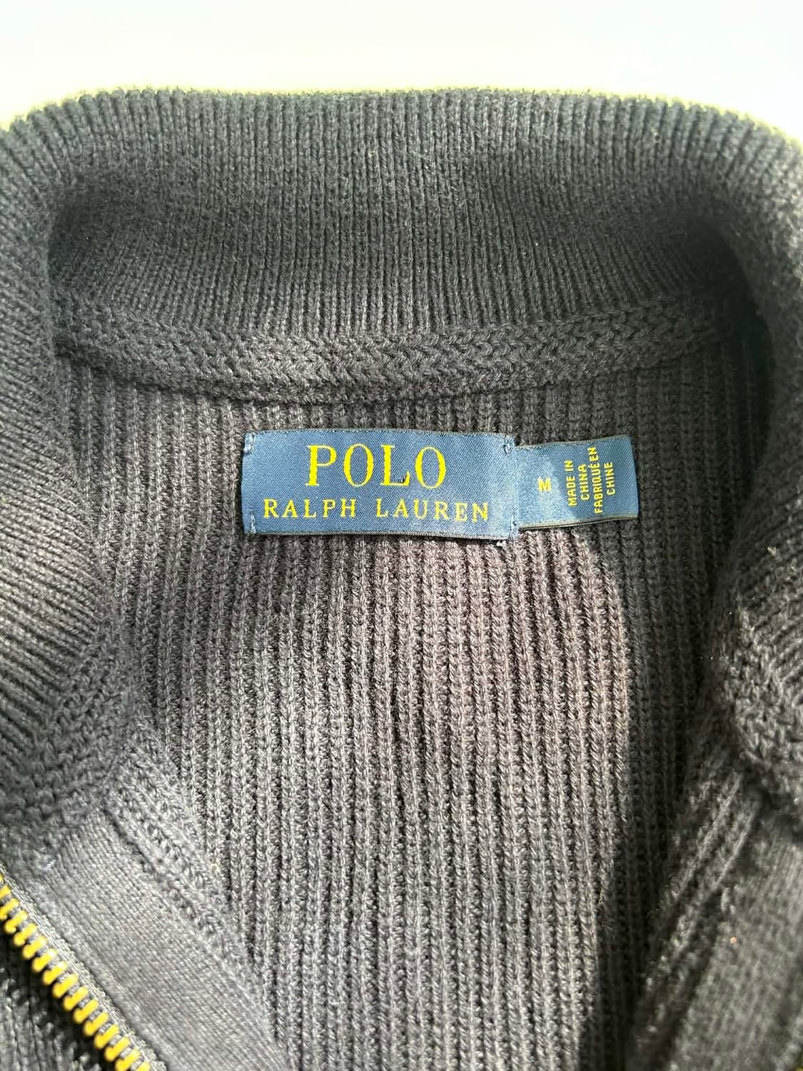 [M] 폴로 랄프로렌 신형 라벨 립 코튼 니트 집업 가디건 상품이미지5