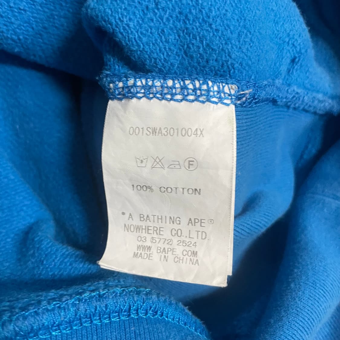 M) 베이프 스타 로고 자수 버튼 단추 자켓 블루 상품이미지5