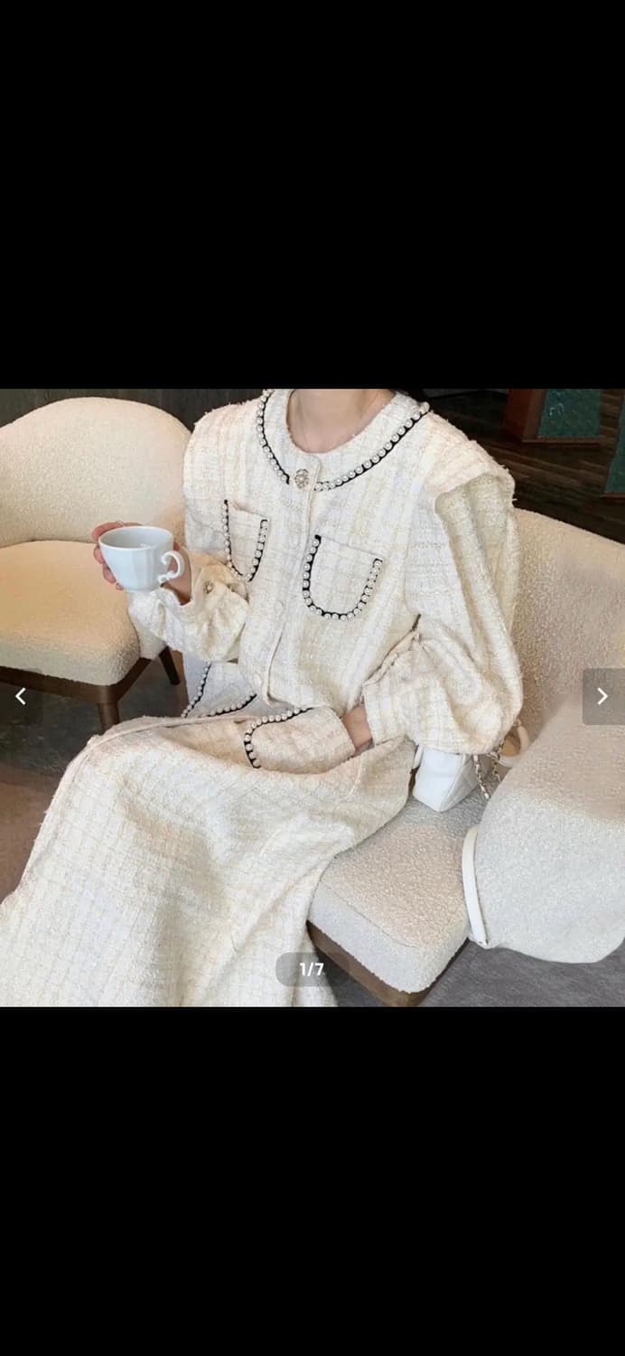 Flika 플리카 트위드 원피스 상품이미지1