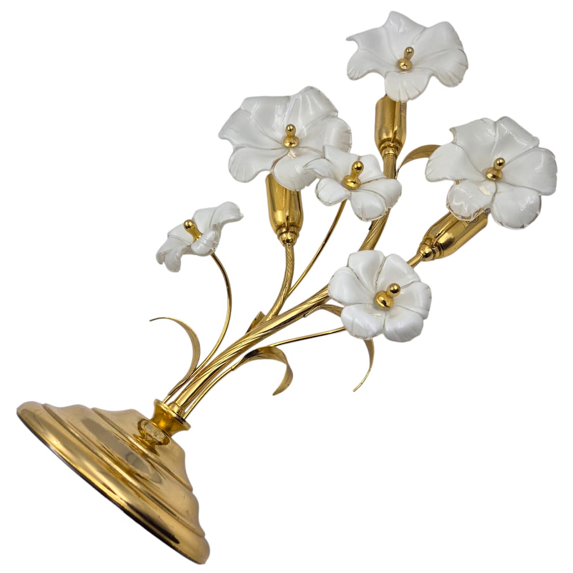 90s 야마기와 밀크글라스 플라워 부케 스탠드 램프 상품이미지7