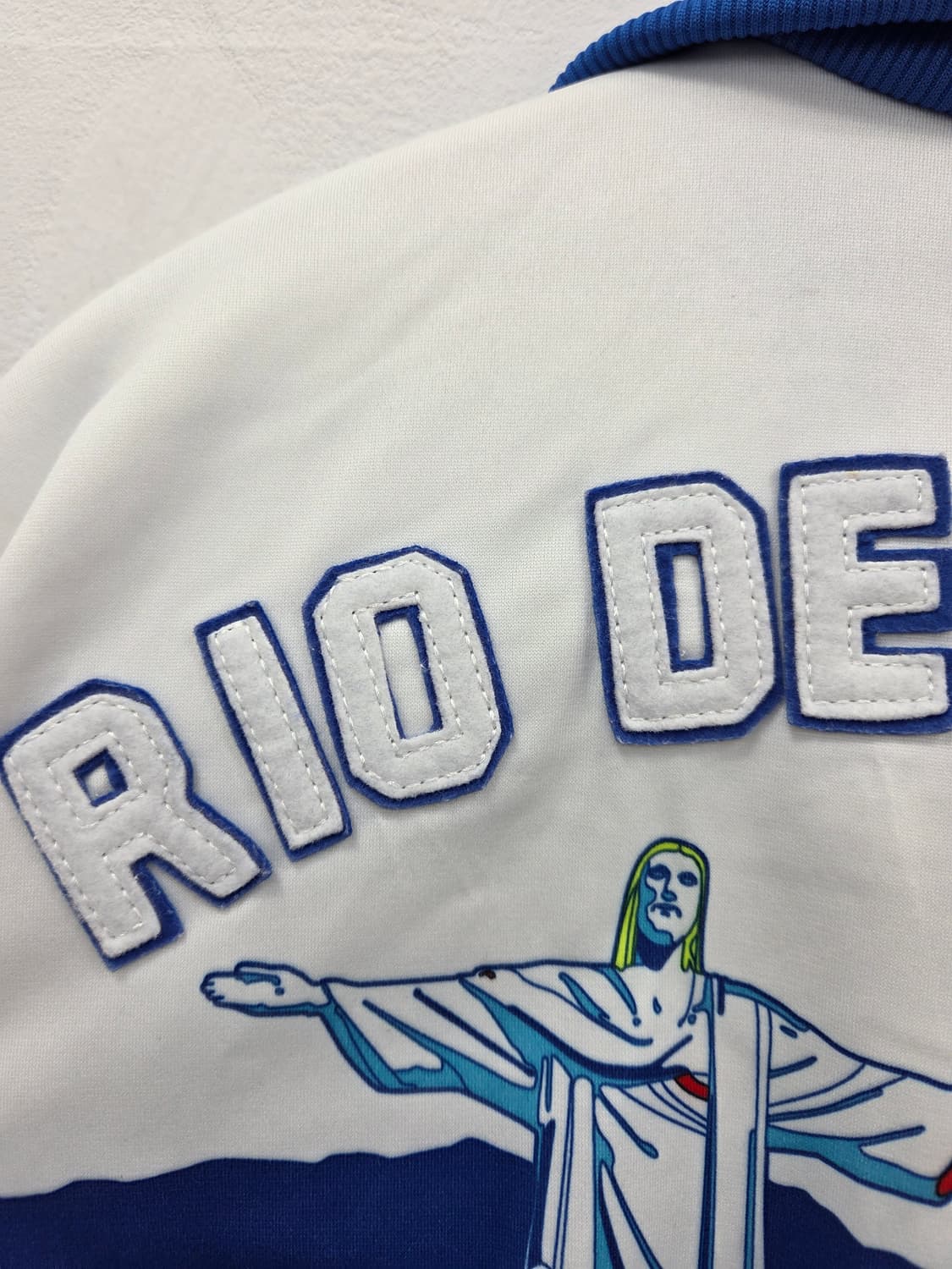 L [대장급]아디다스 리우데자이네이루 브라질 트랙탑 블루 화이트 상품이미지7