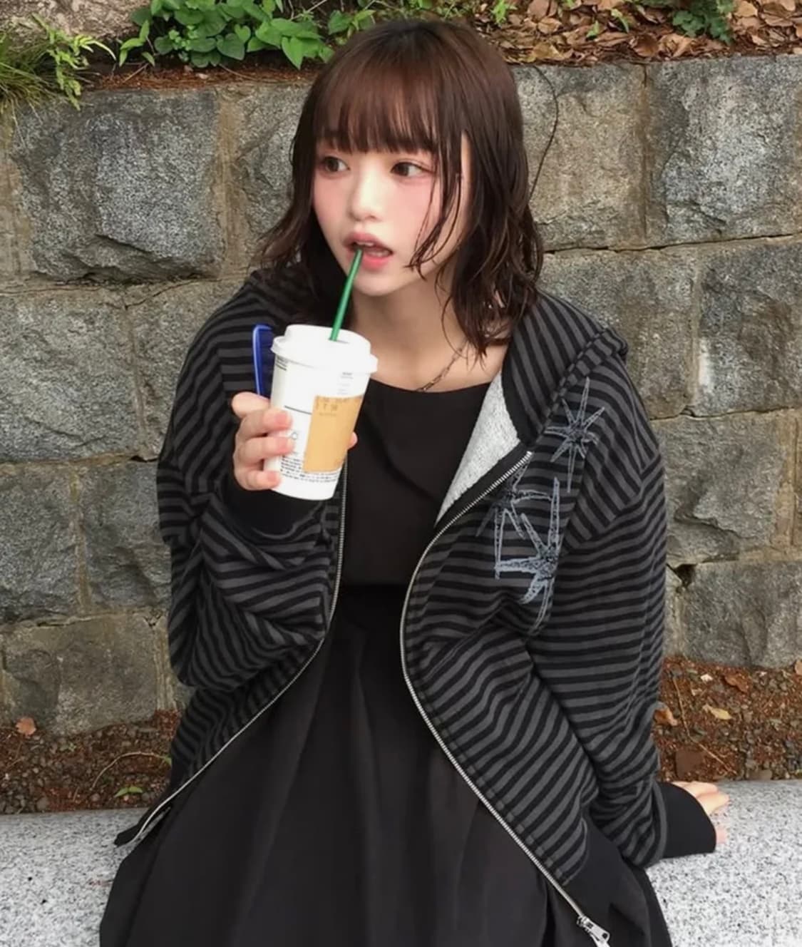 ⭐️언타이틀 스몰 스트라이프 후드⭐️ 상품이미지1