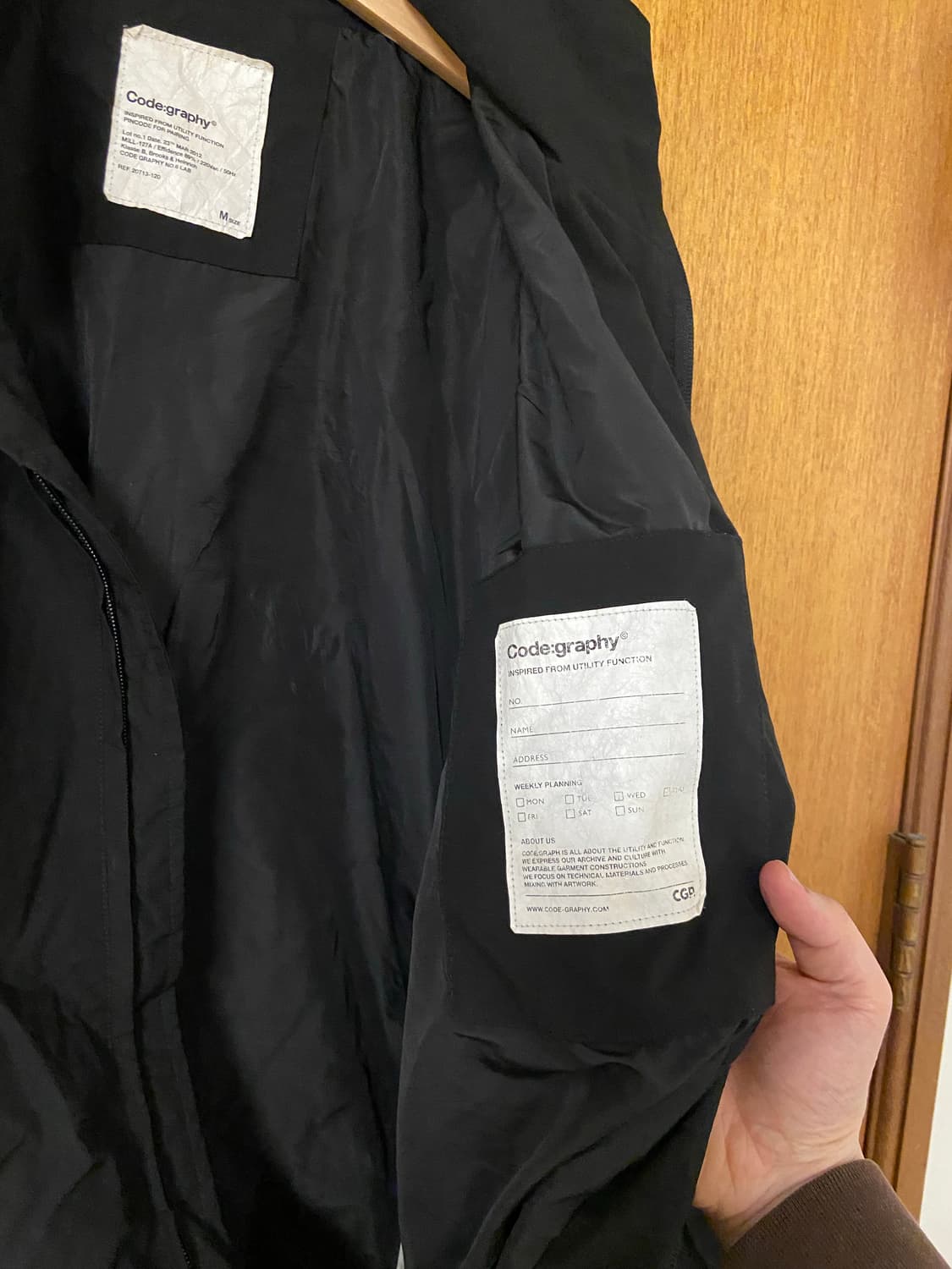 코드그래피 블랙 바람막이 자켓 상품이미지6
