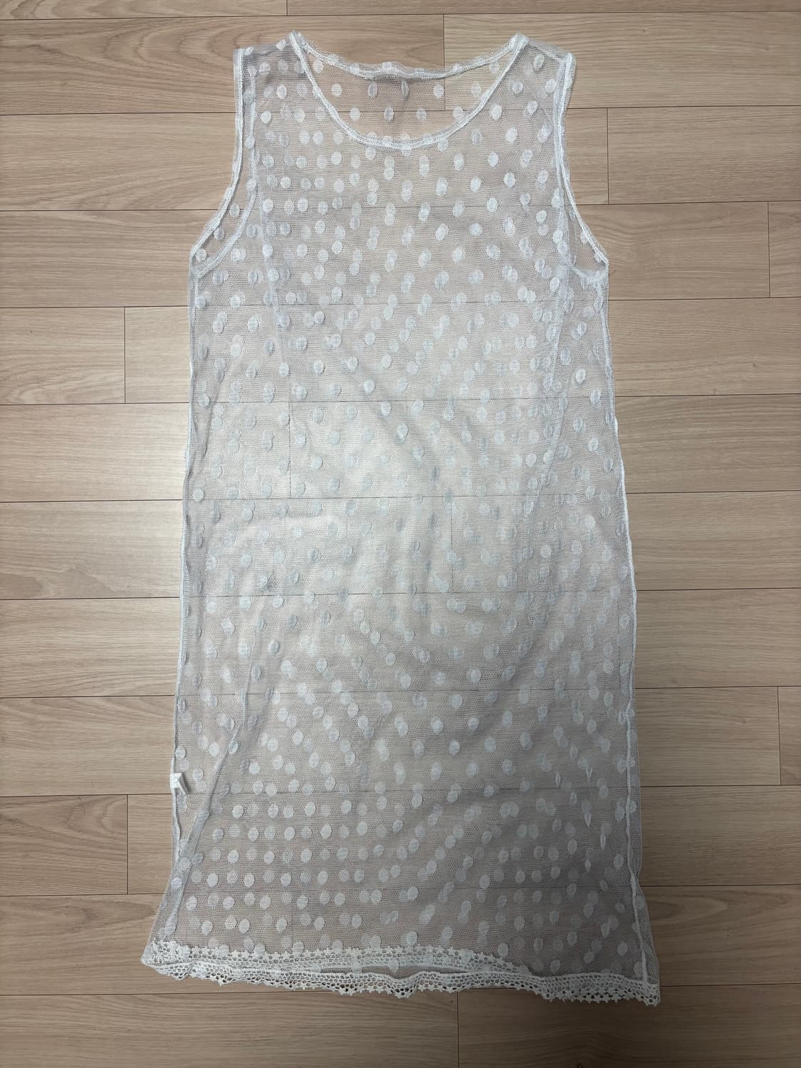 땡땡이 시스루 원피스 상품이미지1