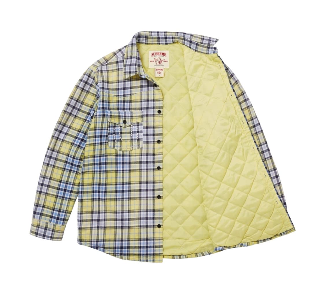 L 슈프림 트루릴리전 퀼티드 체크셔츠 상품이미지3