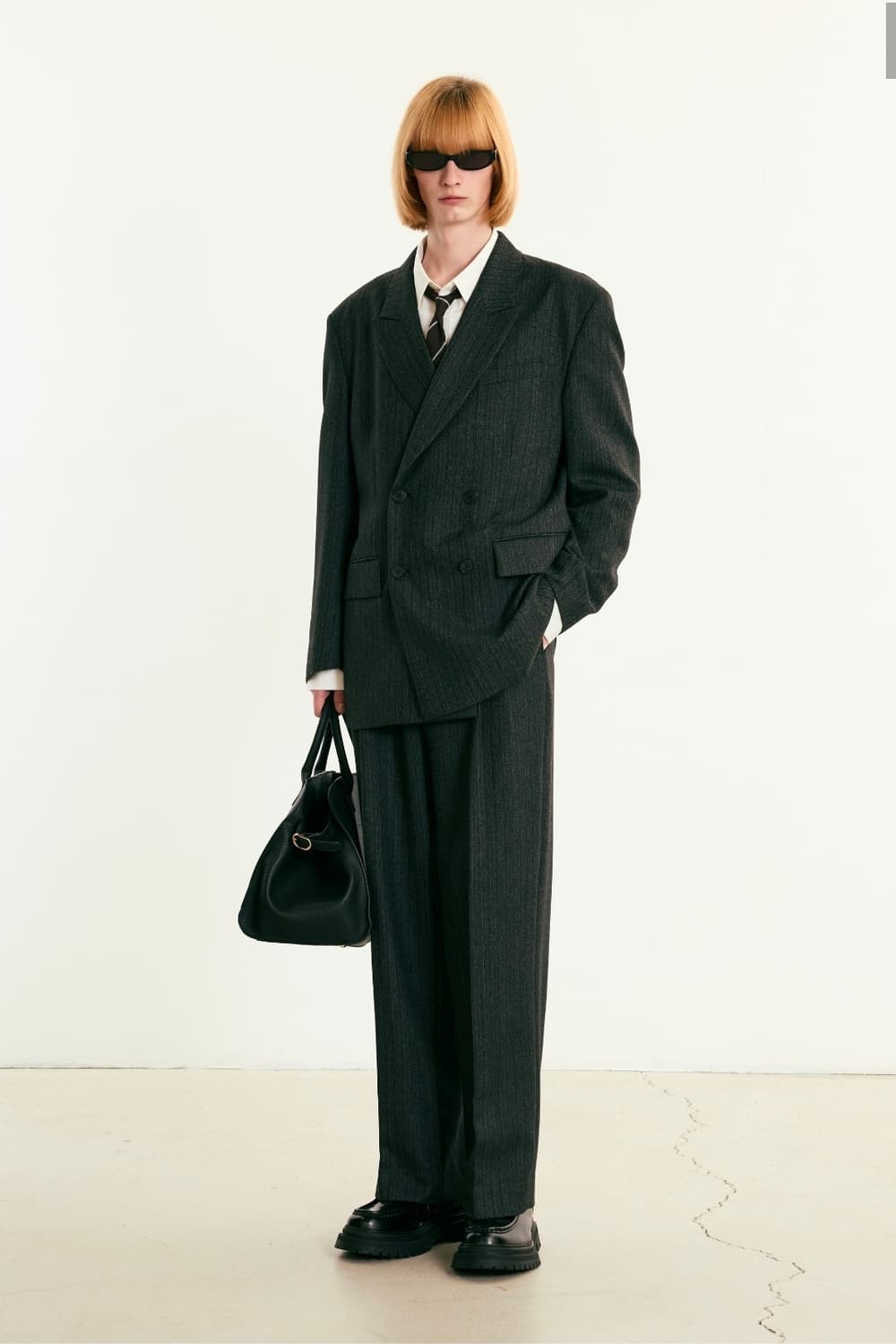 TNGT 버진 울 헤링본 셋업 그레이 상품이미지2