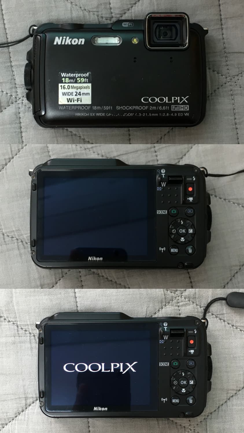 니콘 쿨픽스 aw120 블랙 한국어판 (작례 O) 상품이미지1