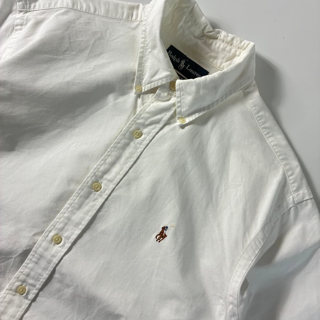 Polo  폴로 랄프로렌 자수 코튼 화이트 반팔 셔츠  상품이미지2
