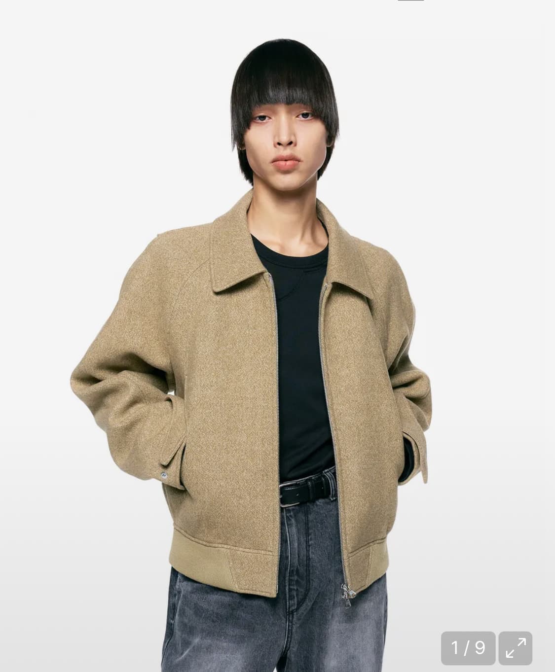 인사일런스 크롭 울 블루종 S 상품이미지2