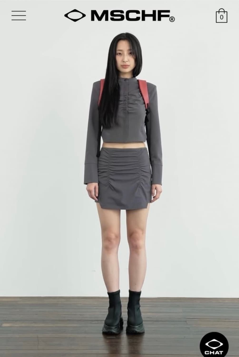 미스치프 MOCK NECK SHIRRING 셋업 상품이미지1