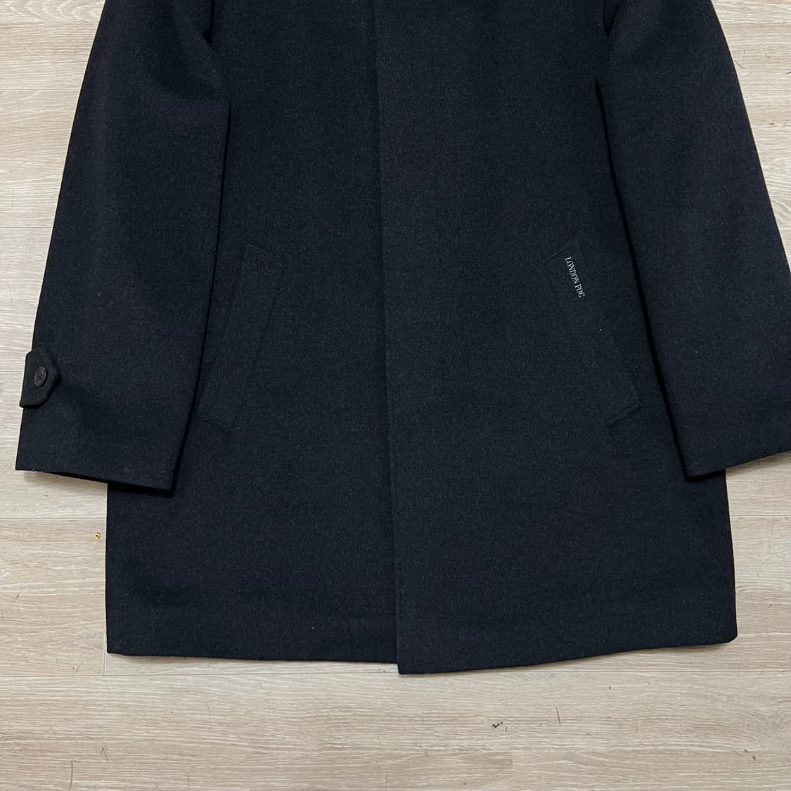 런던포그 모직 싱글 숏코트 [블랙] XL/105 상품이미지3