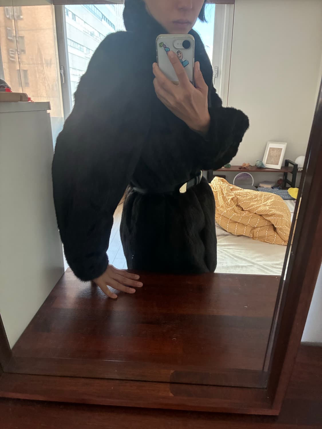 일본 빈티지 100% 천연 밍크 퍼 하프코트 상품이미지2