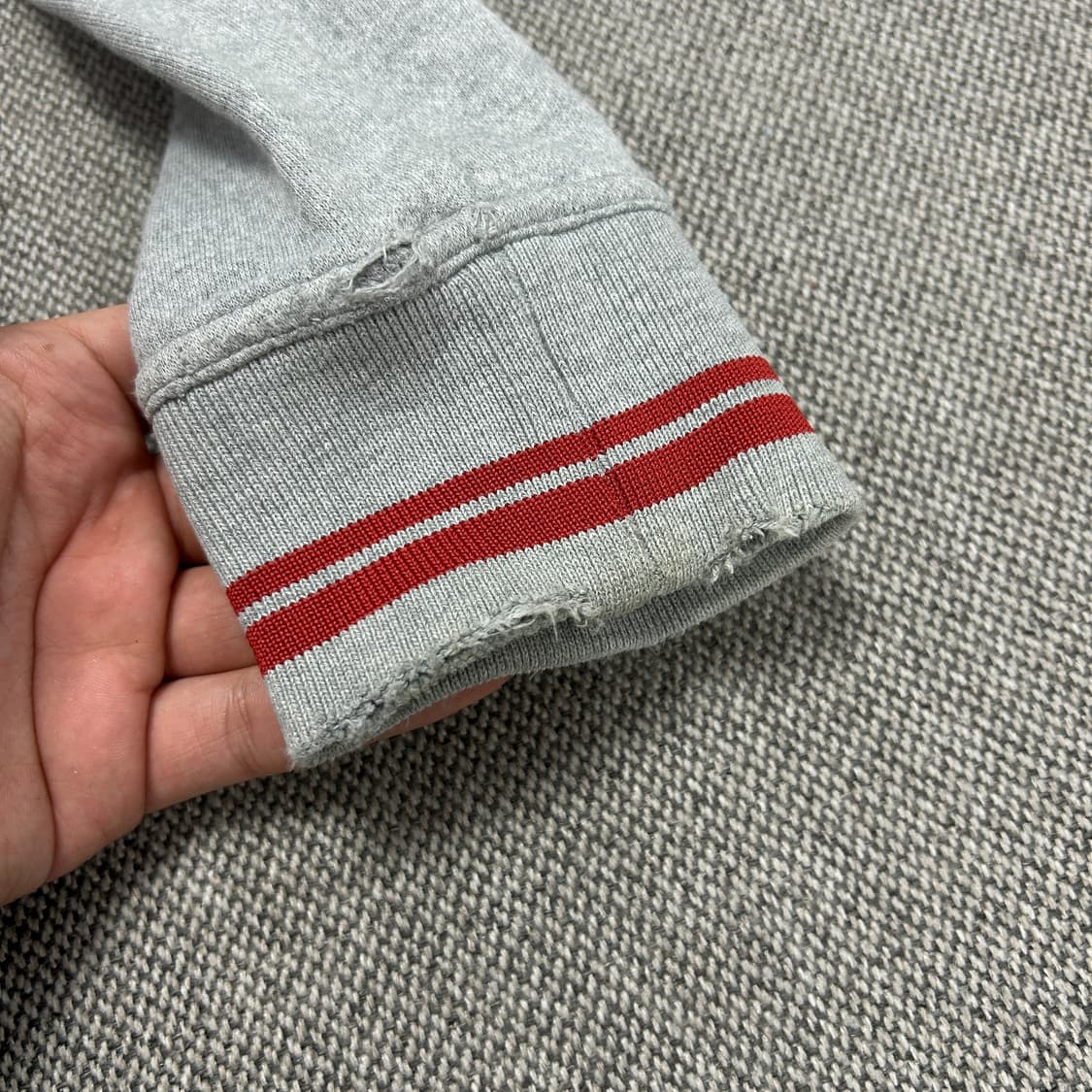 오니츠카타이거 빅로고 코튼 스웻집업(XL) 상품이미지4