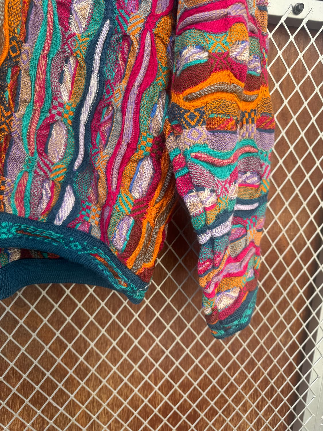 쿠지 COOGI 입체케이블 멀티컬러 카라 니트 M 상품이미지4