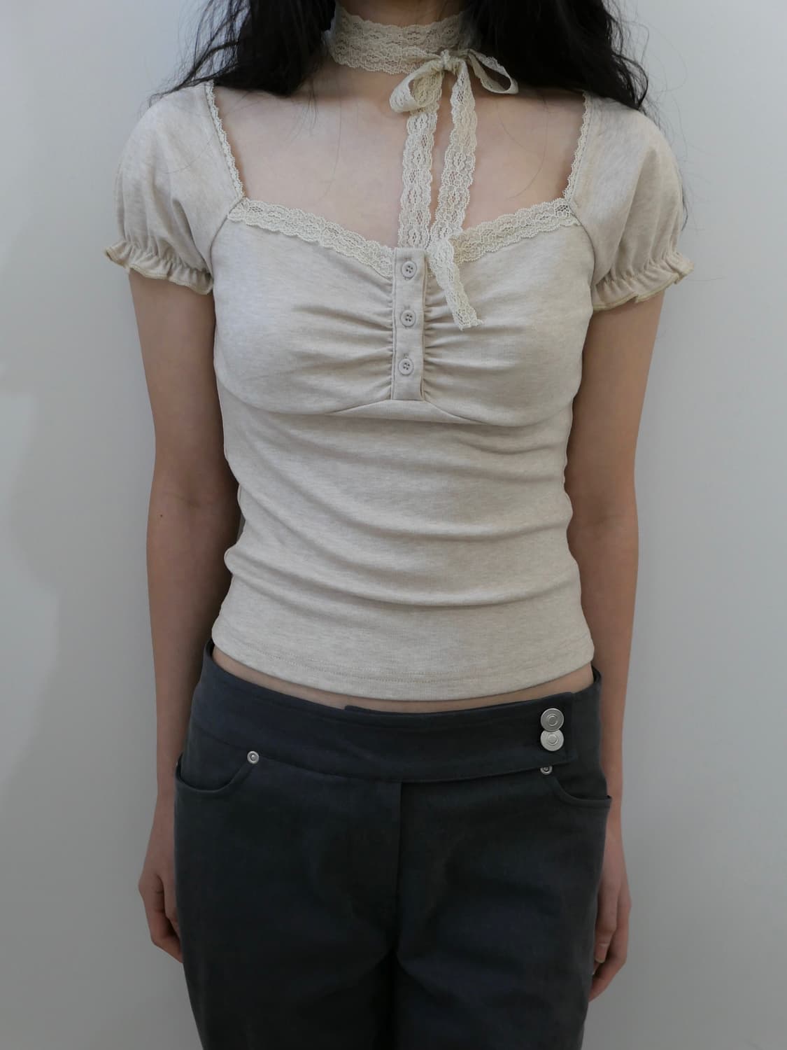 시에세이치_lace t-shirt 상품이미지1