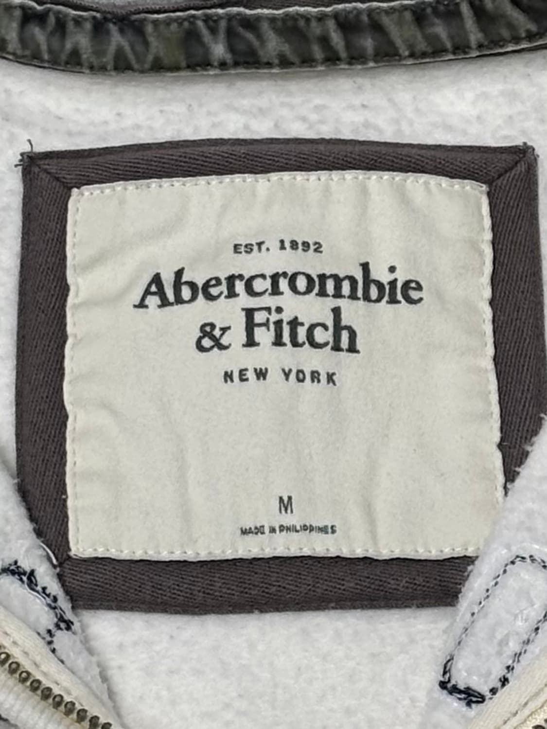 아베크롬비 화이트 빅로고 후드집업 상품이미지7