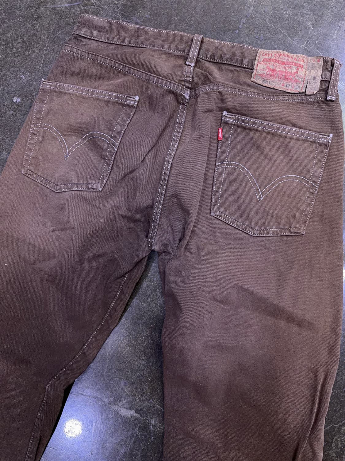 리바이스 501 00's 멕시코 메이드 빈티지 브라운 데님팬츠 32 상품이미지7