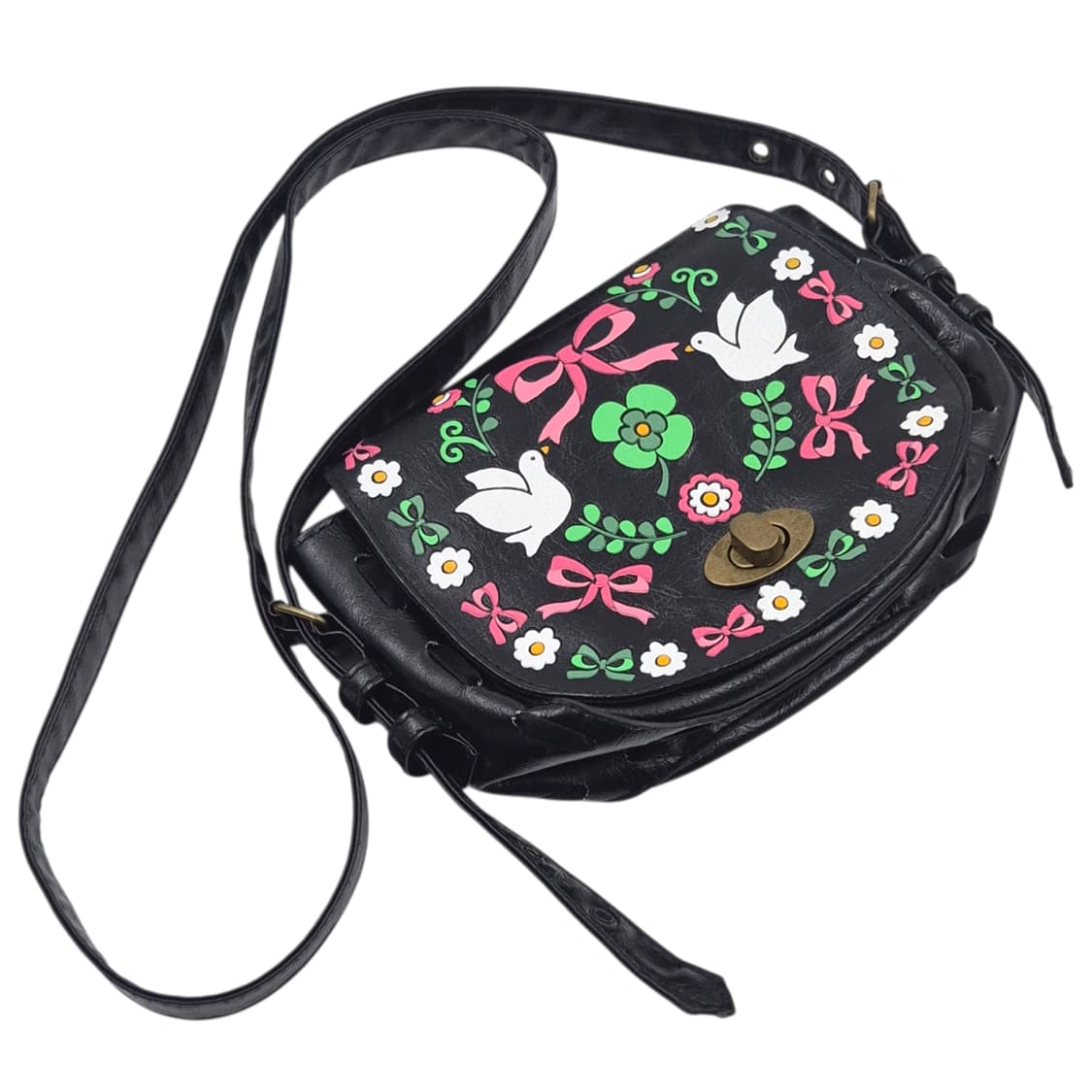 00s 스위머 레더 리본 카빙 벨트 크로스백 상품이미지2