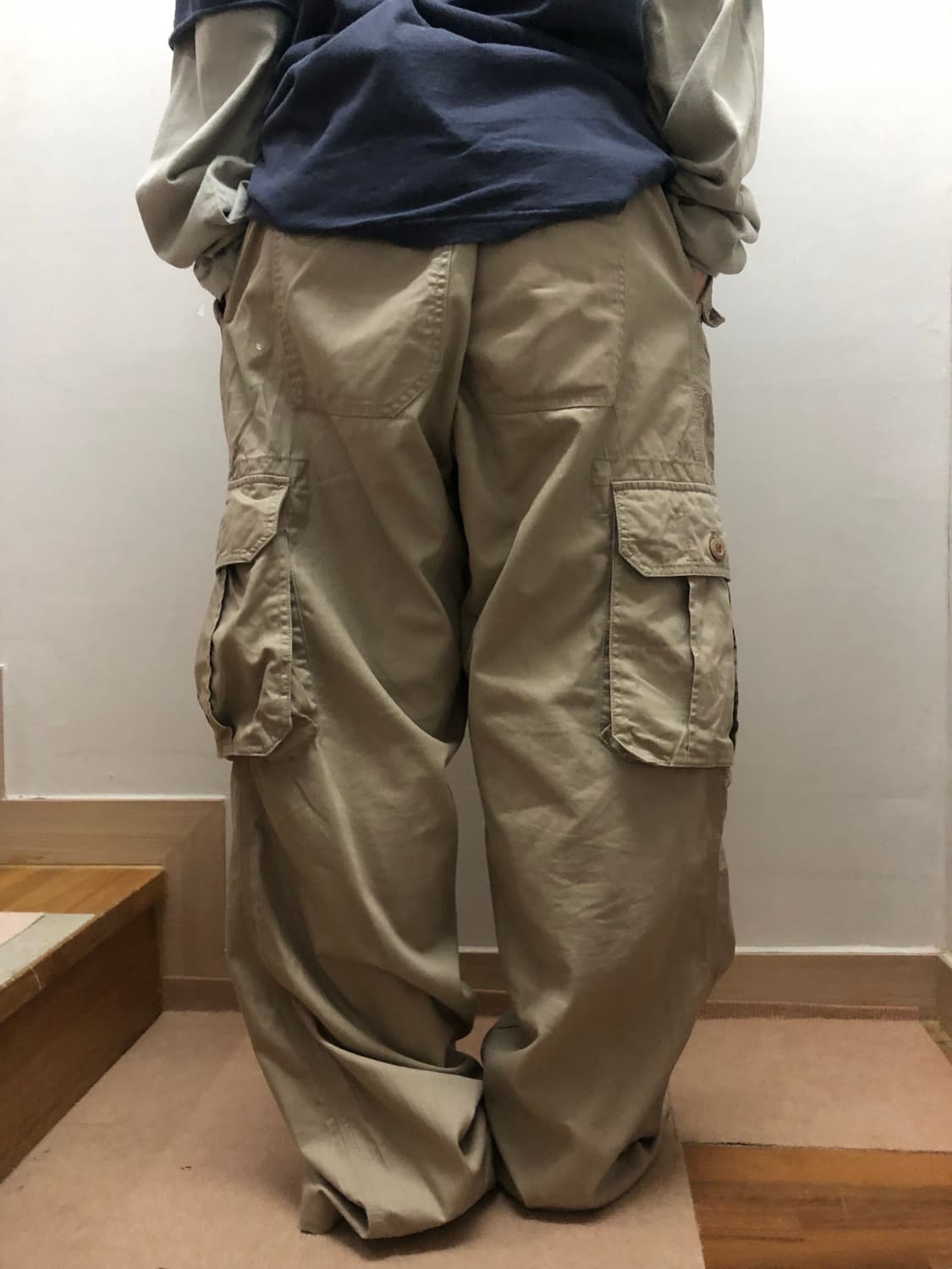 빈티지 베이지 카고 팬츠 상품이미지1