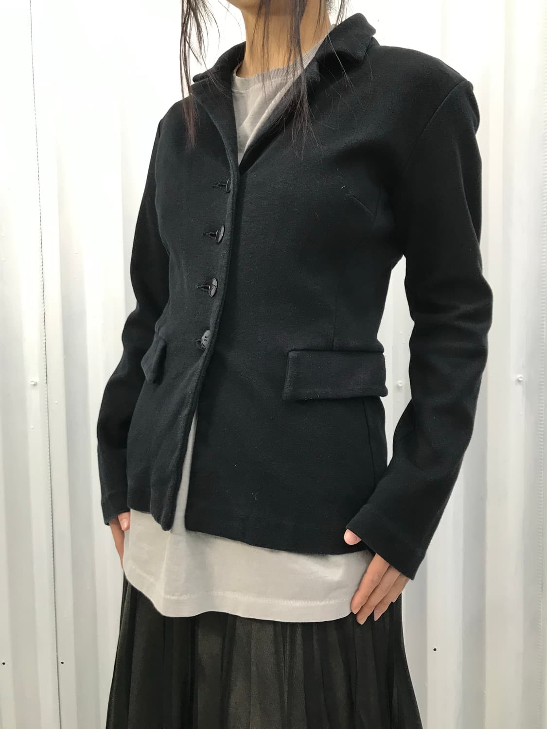 90s Agnes B cotton 4button blazer 상품이미지2