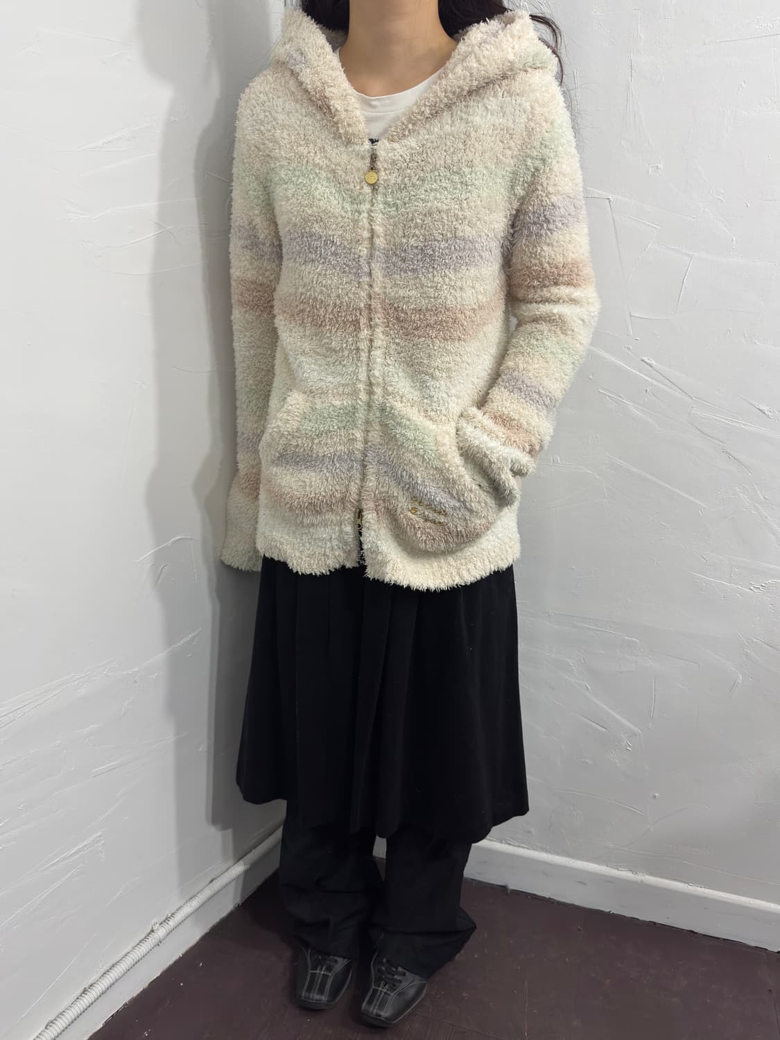 gelato pique fleece hood twoway zipup 상품이미지4