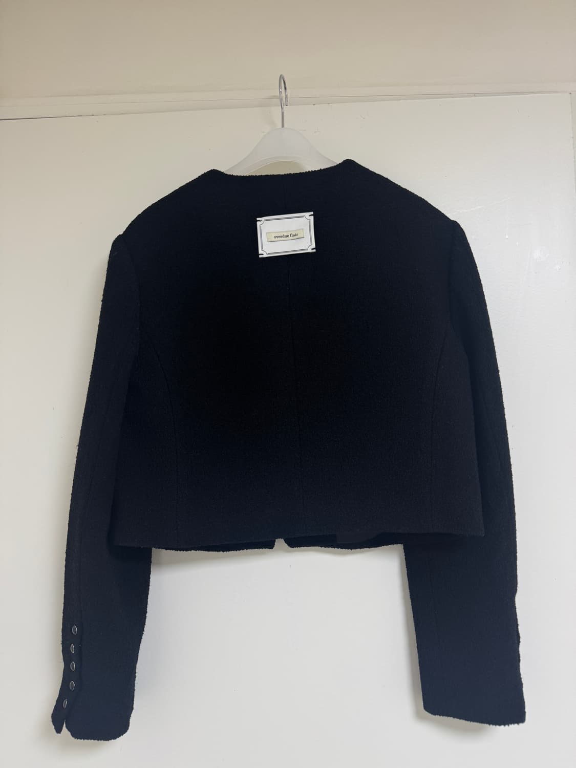 오버듀플레어 SNAPPED TWEED JACKET_BLACK 상품이미지3