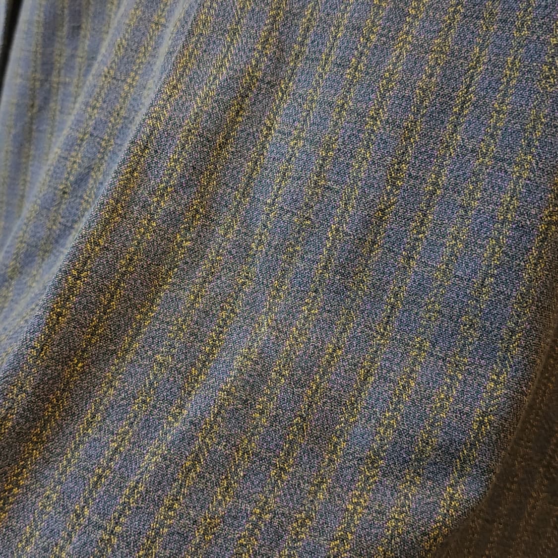 60s 프랑스 워크셔츠 헤비코튼 프렌치 셔츠 퍼플 그레이 롱 튜닉 셔츠L 상품이미지9