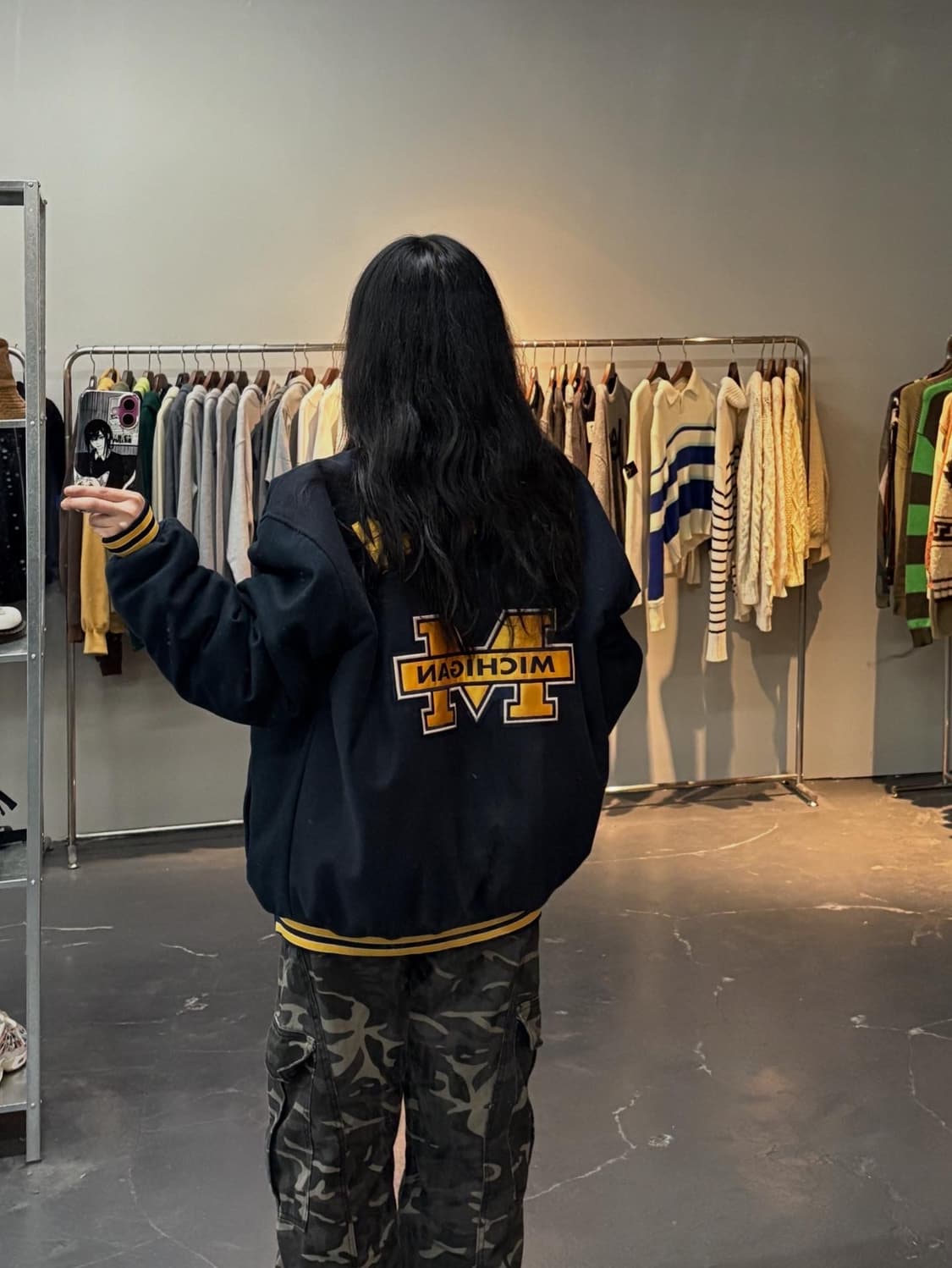 빈티지 백로고 바시티 재킷 A2425 상품이미지1