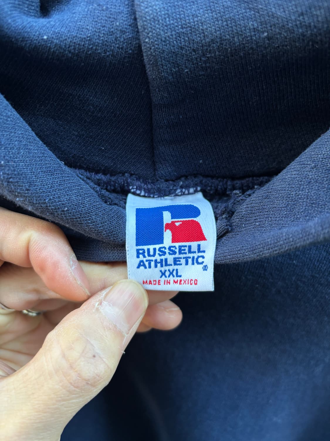 00s 러셀 빈티지 후디 네이비 상품이미지4