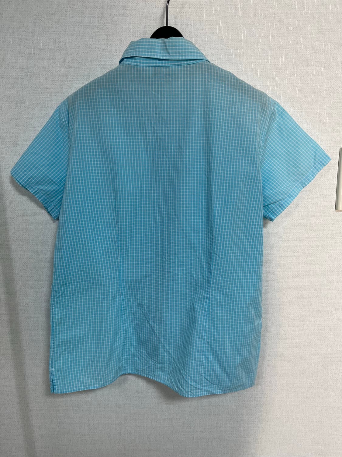 브룩스브라더스 체크 반팔 셔츠 블루 상품이미지2