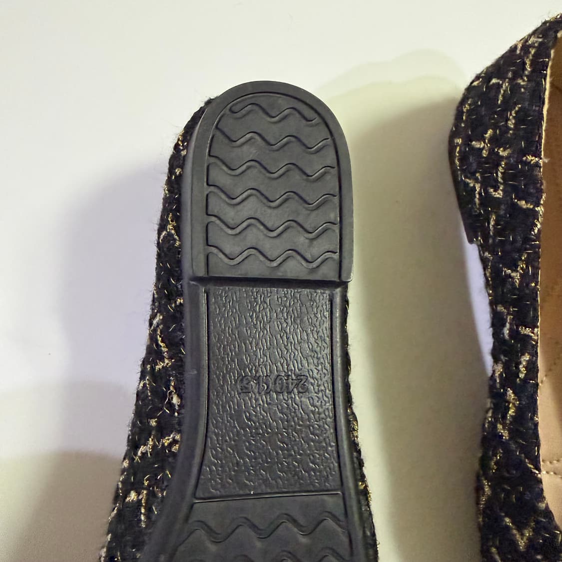 새상품 여자 트위드 플랫슈즈 상품이미지4