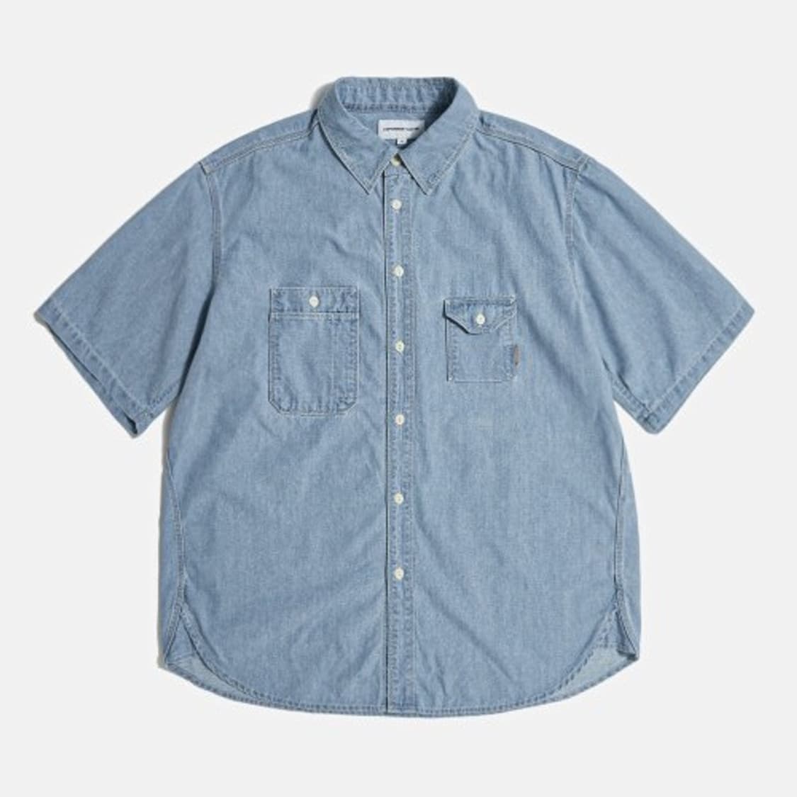 XL 에스피오나지 샴브레이 더블 포켓 워크 반팔 셔츠 상품이미지1