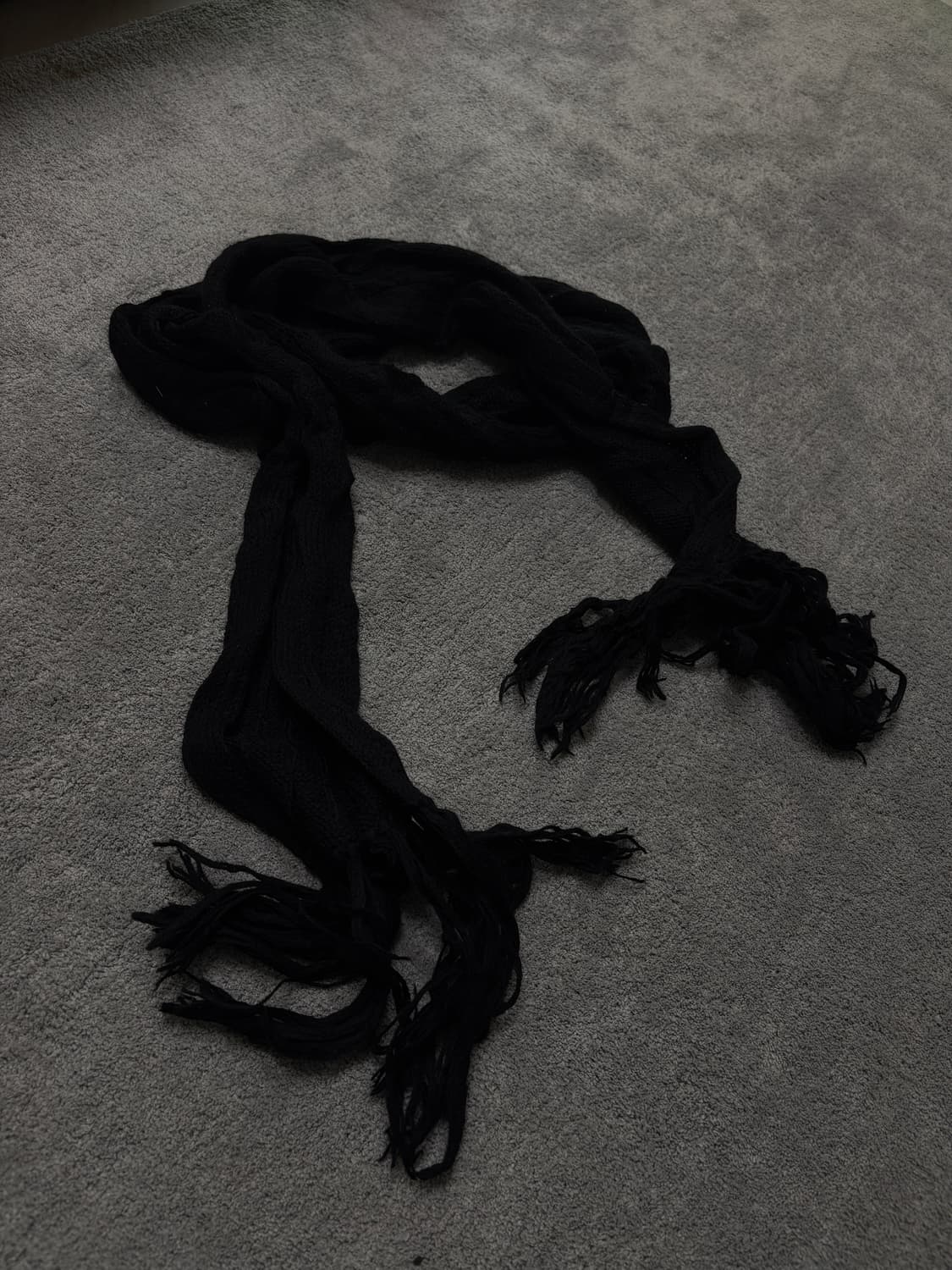 Vintage grunge punk mood black scarf 상품이미지3