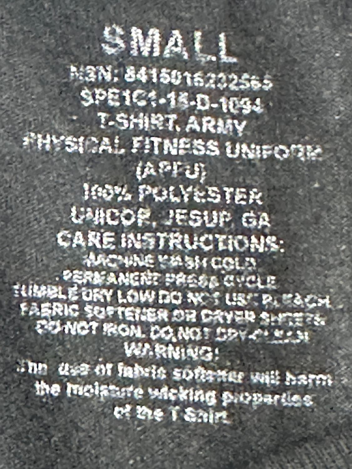 미육군 APFU 체육복 트레이닝복 반팔 티셔츠 (S) (6) 상품이미지6