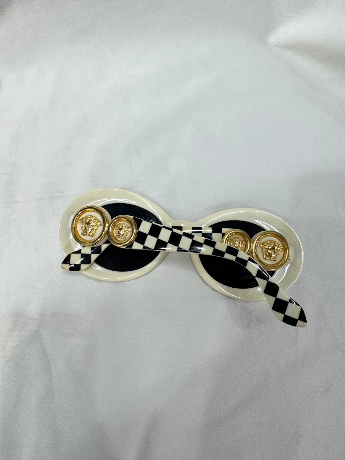 90s 베르사체 체커보드 메두사 선글라스 made in ITALY 상품이미지6