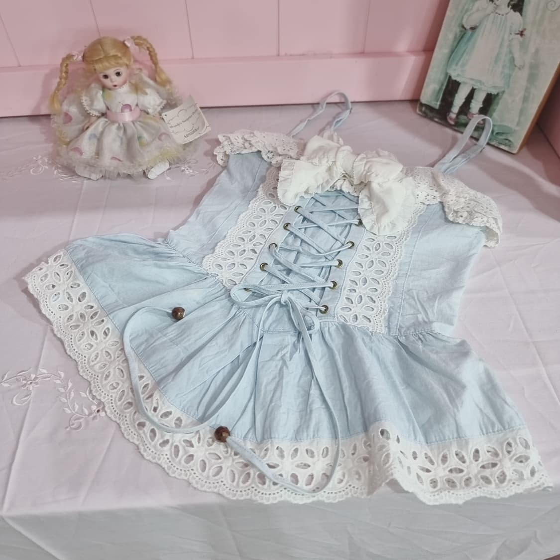 리즈리사(LIZ LISA) 연청 레이스 코르셋 탑 상품이미지5