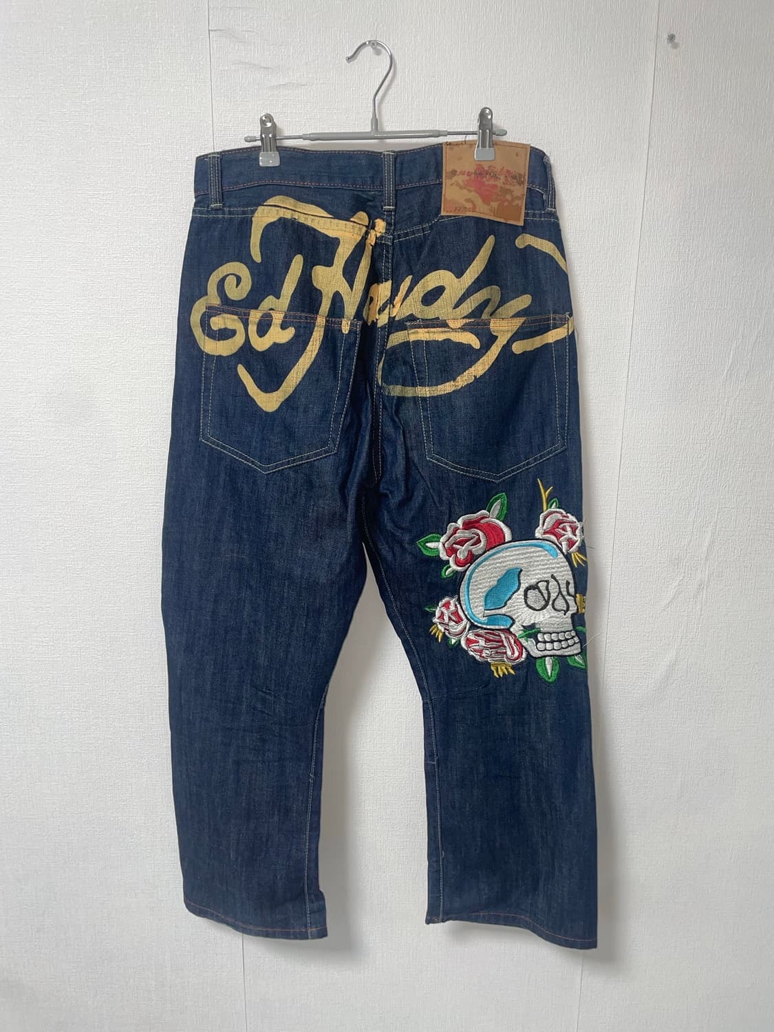에드하디 레어 빅로고 자수 와이드 데님팬츠 상품이미지2