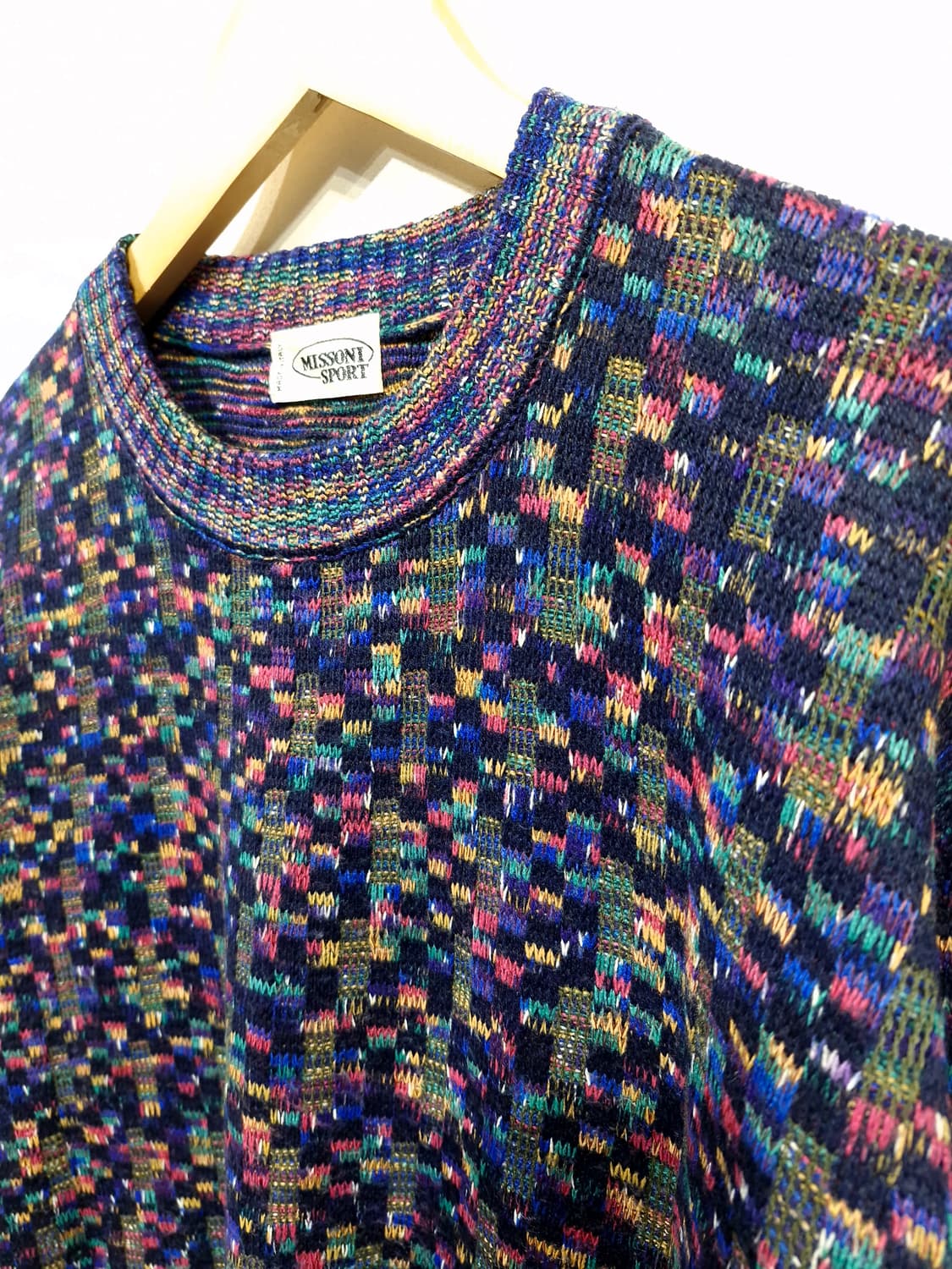 MISSONI 미쏘니 기하학 체크 패턴 울니트 상품이미지3