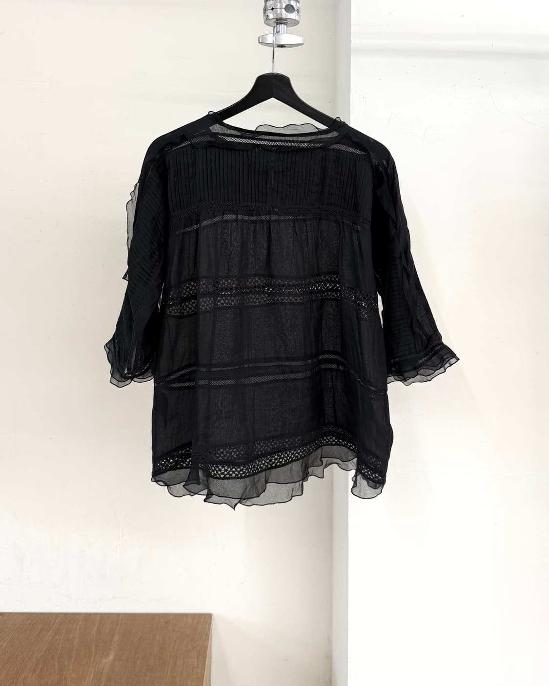 이자벨 마랑 블랙 레이스 시어 블라우스 상품이미지6
